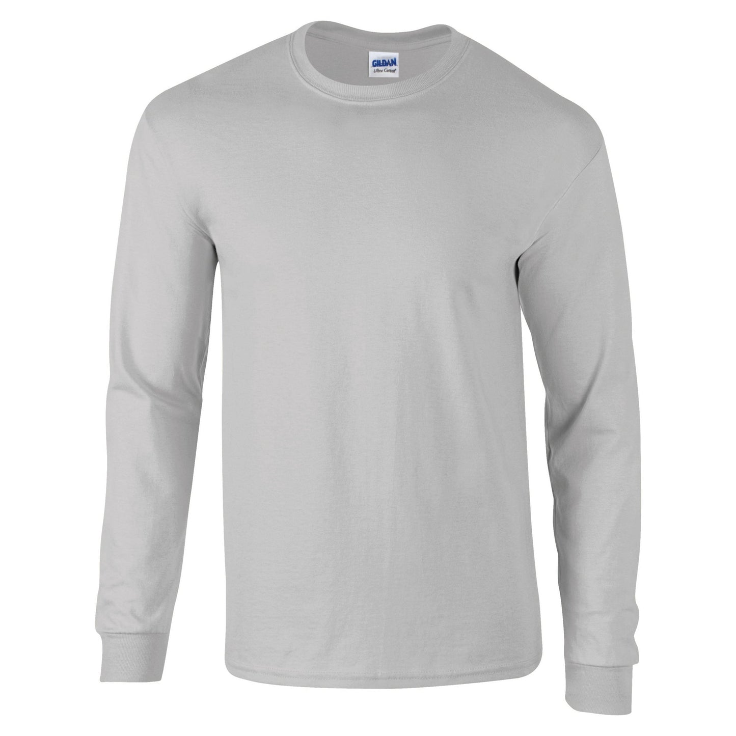 Gildan Ultra Cotton Long Sleeve T-Shirt Sport Grey 100% Cotton Sizes S-5XL