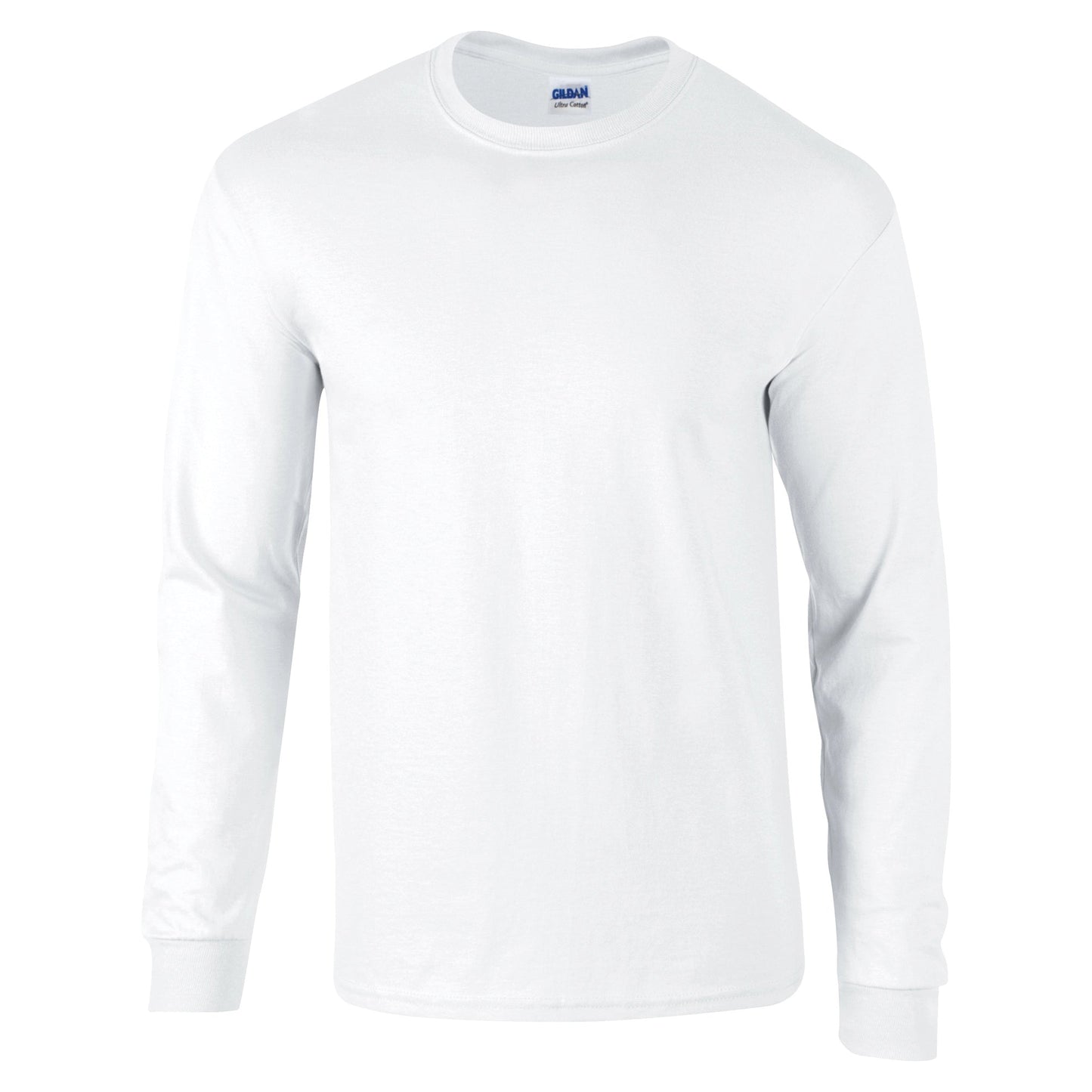 Gildan Ultra Cotton Long Sleeve T-Shirt White 100% Cotton Classic Fit S-5XL