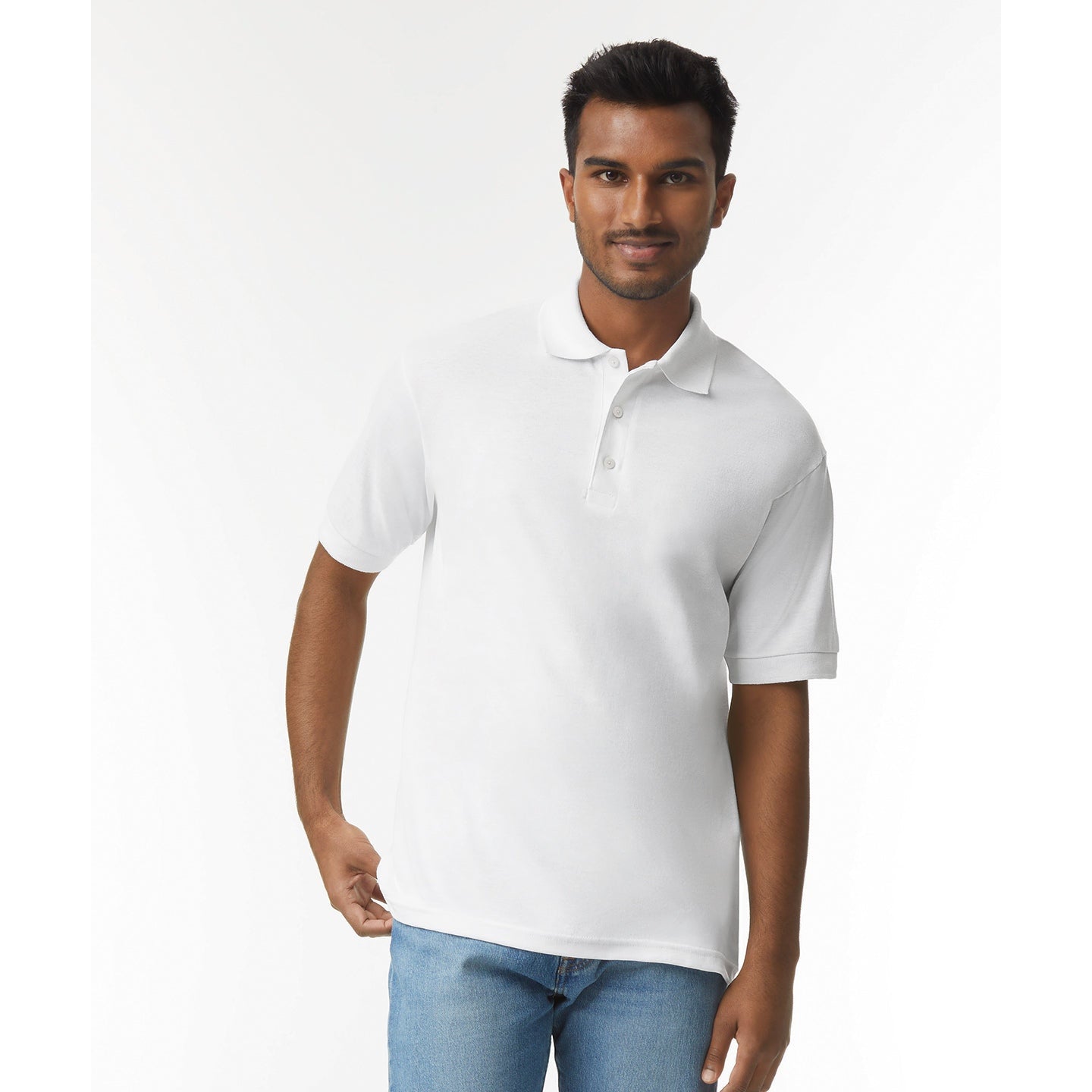 Gildan Dryblend Jersey Knit Polo Shirt Moisture-Wicking Soft Cotton Blend