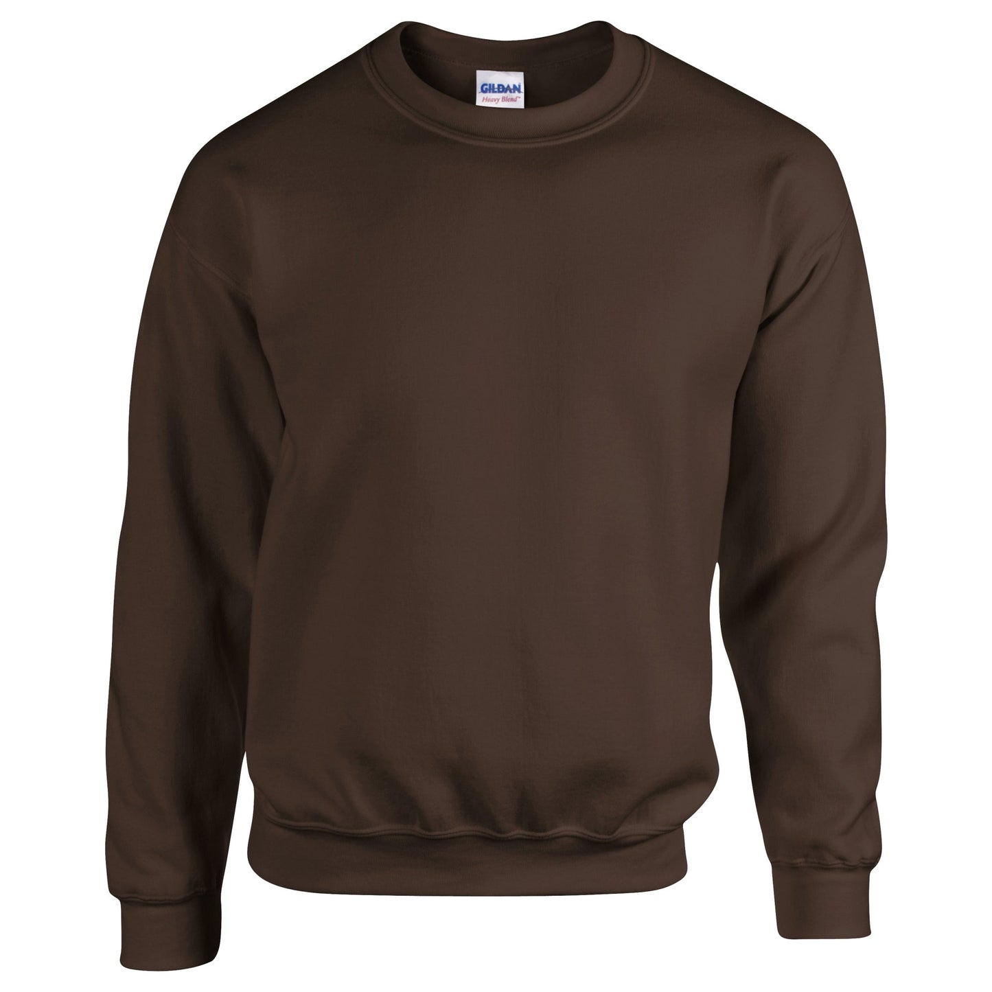 Gildan Heavy Blend Adult Crew Neck Sweatshirt Dark Chocolate Soft Comfort