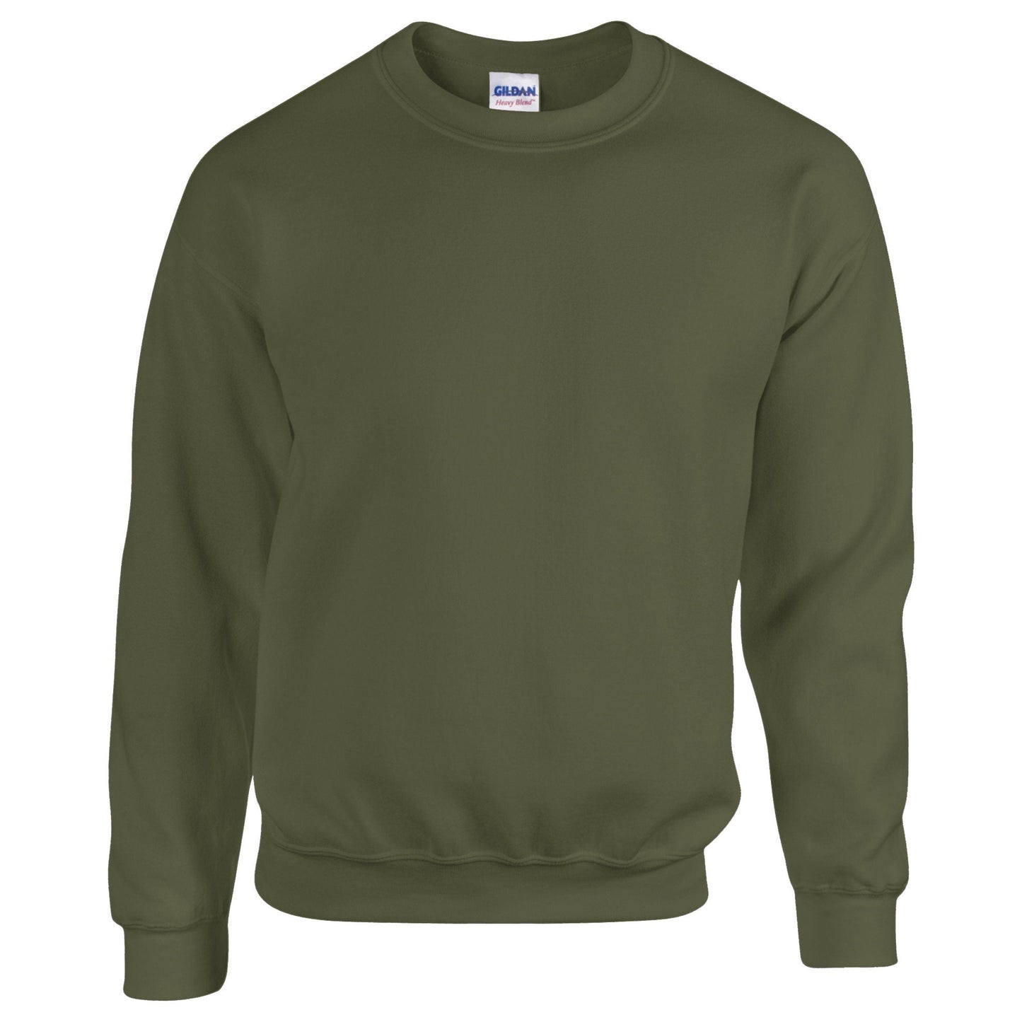 Gildan Heavy Blend Adult Crew Neck Sweatshirt Military Green Soft Comfort