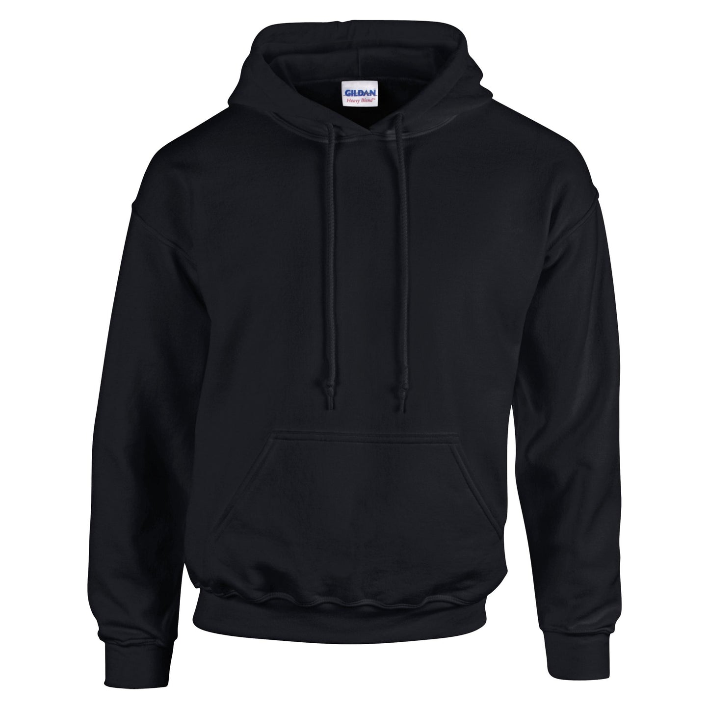 Gildan Heavy Blend Hooded Sweatshirt Black Soft Cotton-Poly Fleece Sizes S-5XL