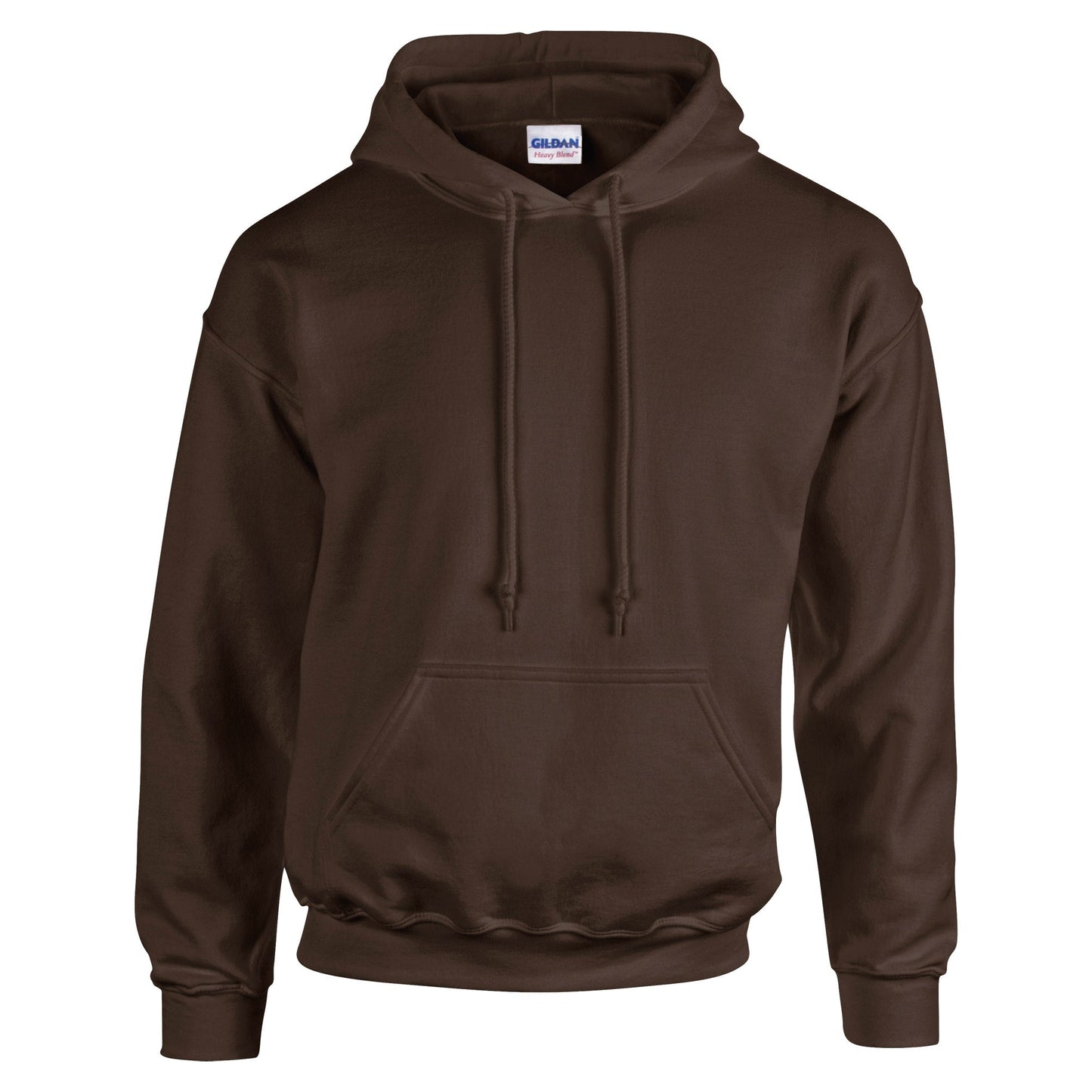 Gildan Heavy Blend Hooded Sweatshirt Dark Chocolate Soft Cotton Fleece