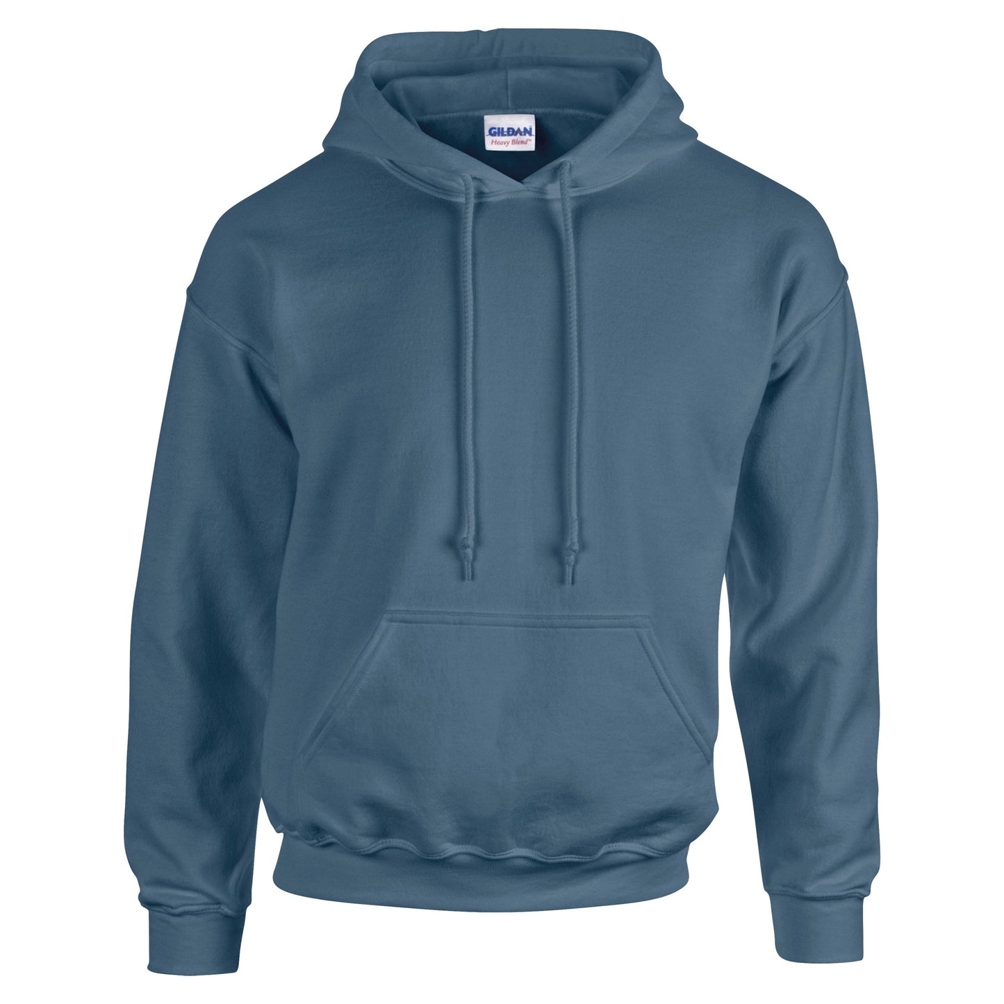 Gildan Heavy Blend Hooded Sweatshirt Indigo Blue Soft Cotton-Poly Fleece
