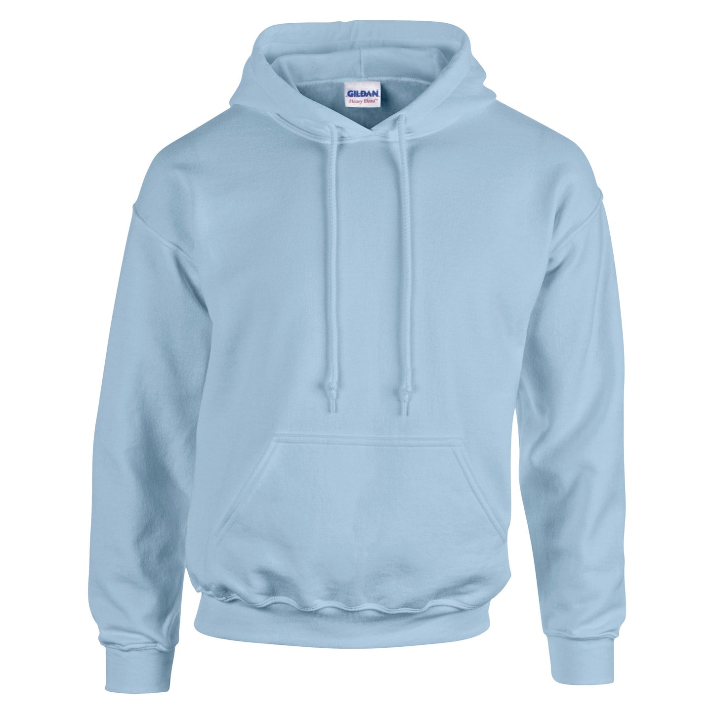 Gildan Heavy Blend Hooded Sweatshirt Light Blue Soft Cotton-Poly Fleece