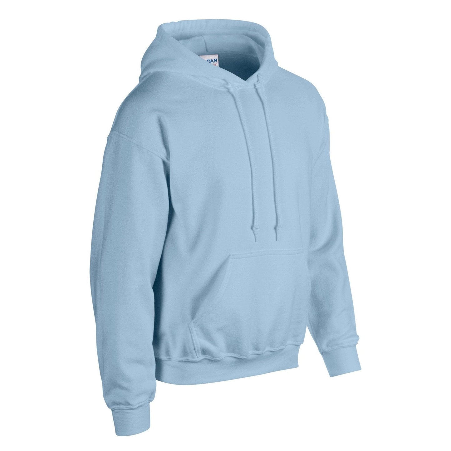 Gildan Heavy Blend Hooded Sweatshirt Light Blue Soft Cotton-Poly Fleece