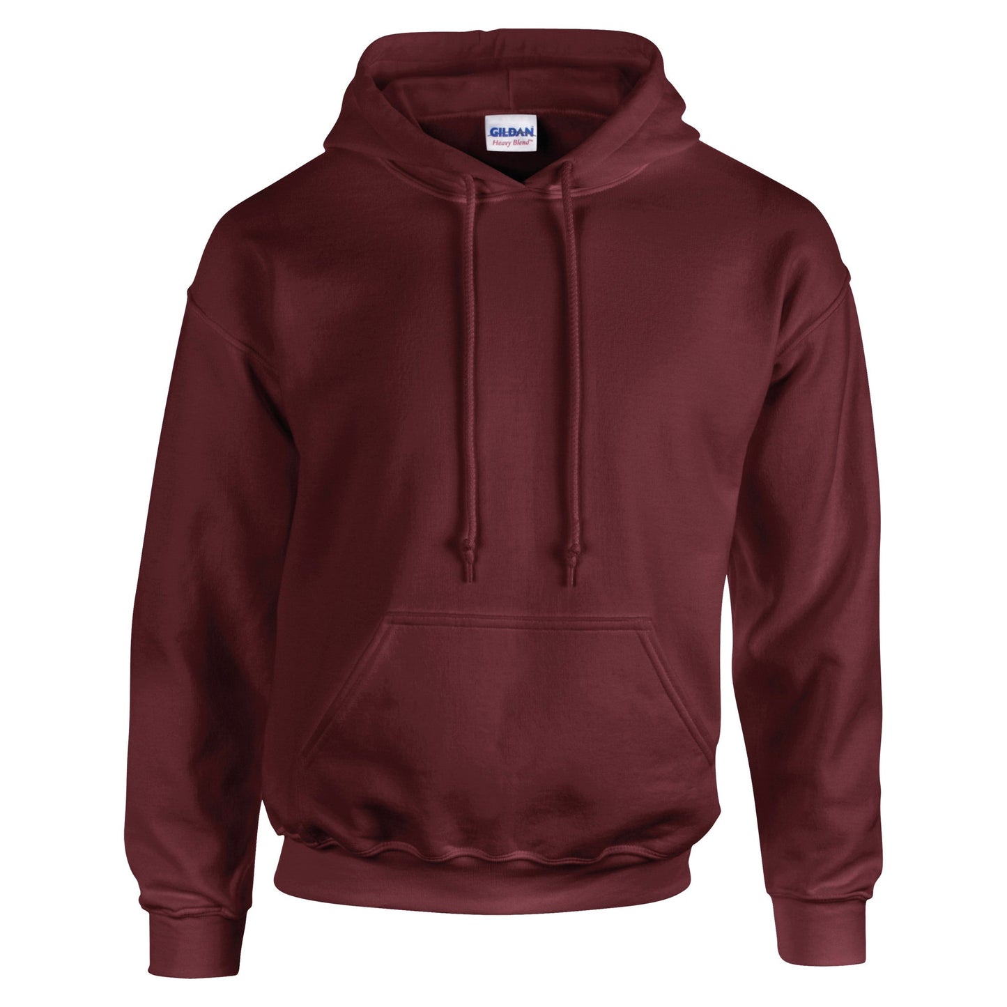Gildan Heavy Blend Hooded Sweatshirt Maroon Double-Lined Hood Size S-5XL