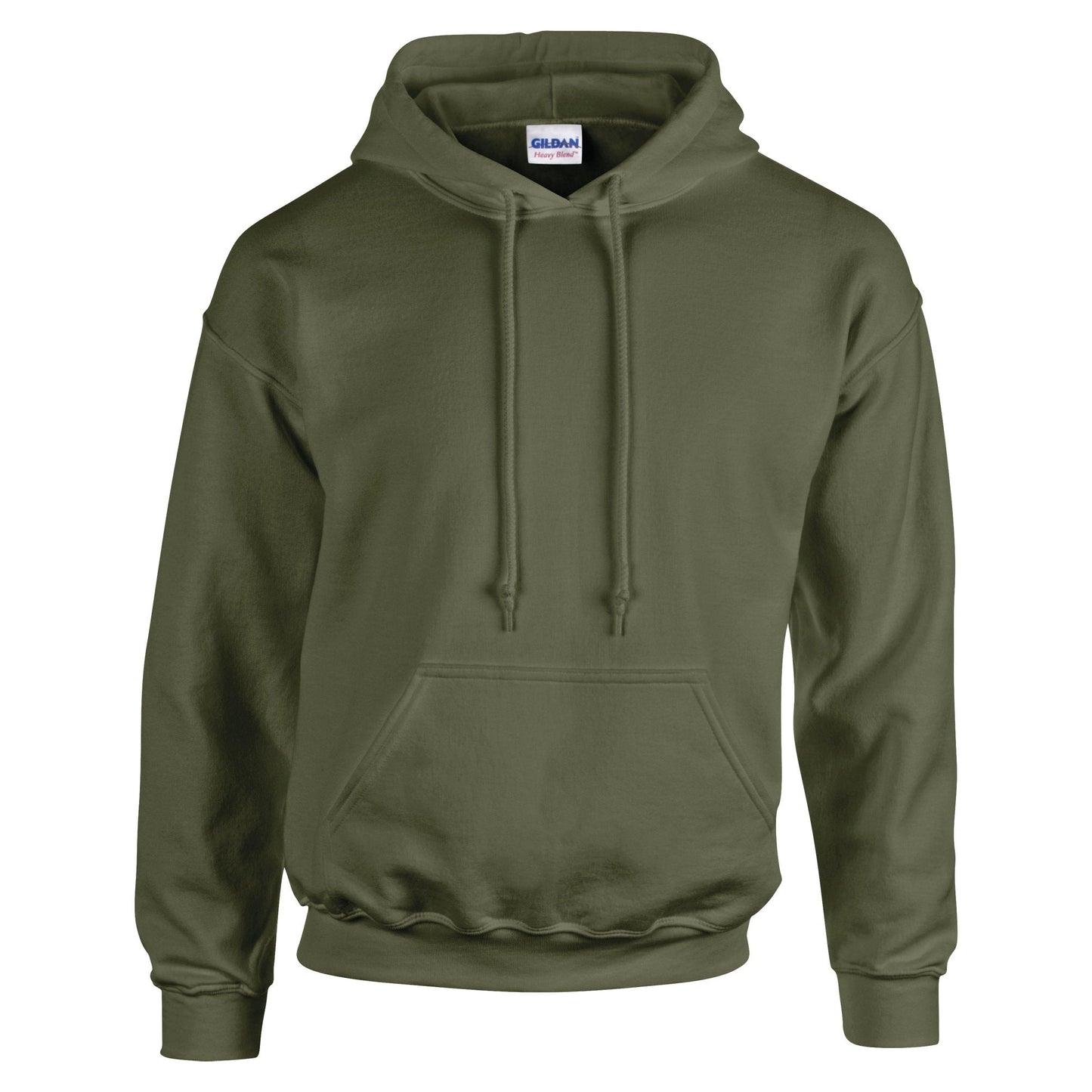 Gildan Heavy Blend Hooded Sweatshirt Military Green Soft Cotton Polyester
