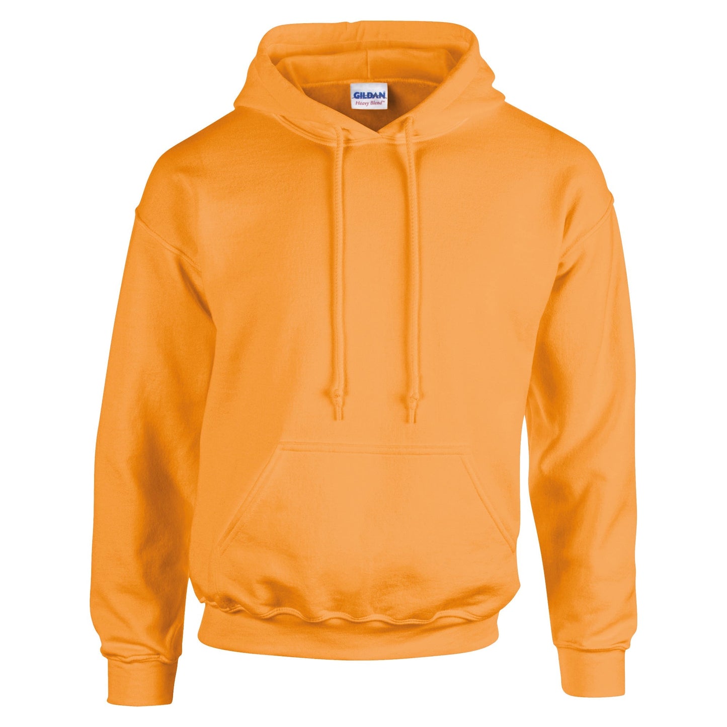 Gildan Heavy Blend Hooded Sweatshirt Safety Orange Double-Lined Hood S-3XL