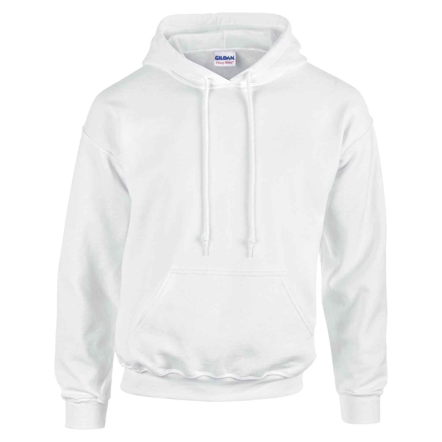 Gildan Heavy Blend Hooded Sweatshirt White Soft Cotton-Poly Fleece S-5XL