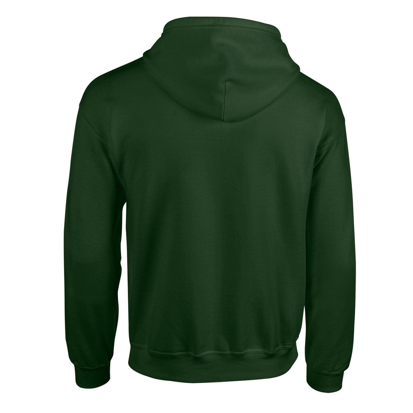 Gildan Heavy Blend Full Zip Hooded Sweatshirt Forest Green Pouch Pockets