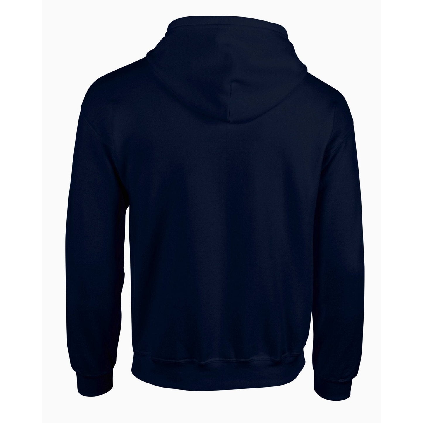 Gildan Heavy Blend Full Zip Hooded Sweatshirt Navy Pouch Pockets Unlined Hood