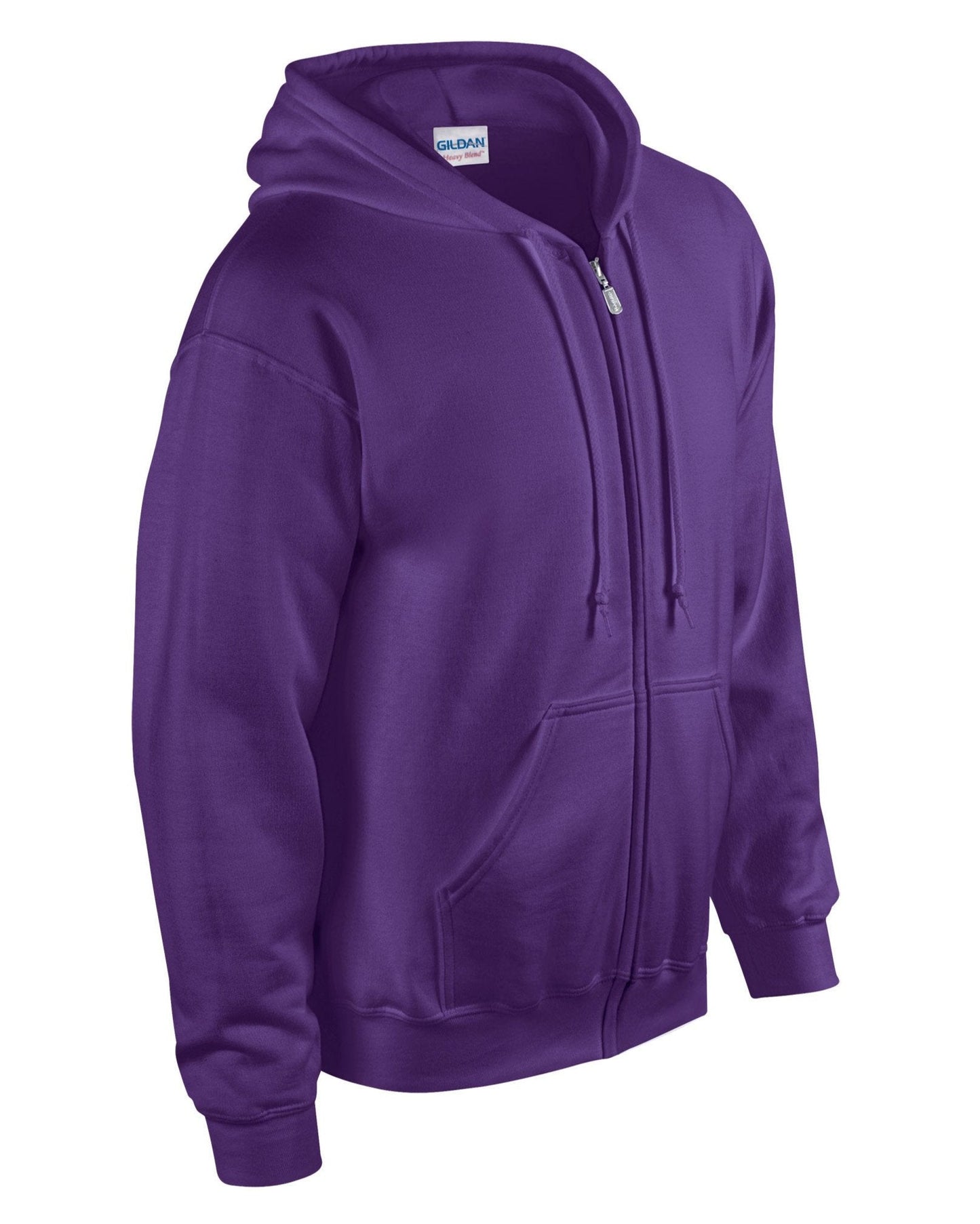 Gildan Heavy Blend Full Zip Hooded Sweatshirt Purple Soft Fleece Unisex