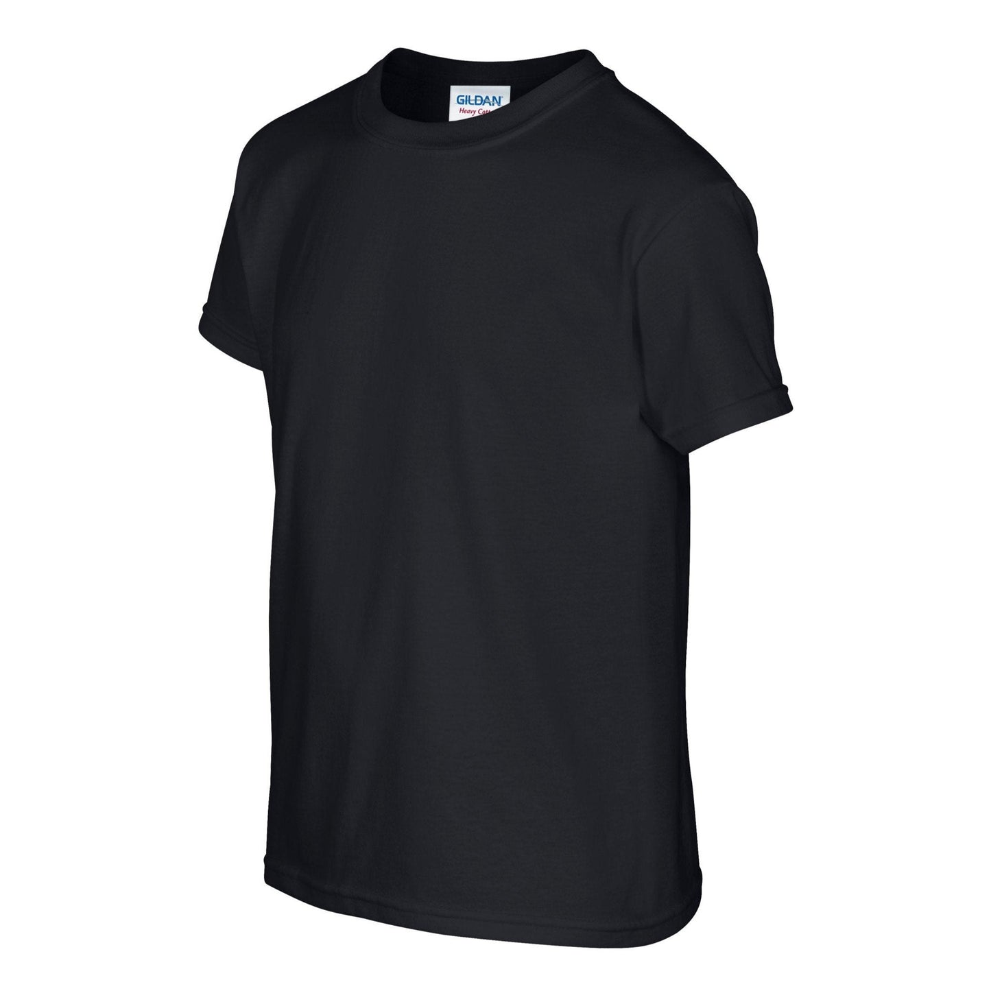 Gildan Heavy Cotton Youth T-Shirt Black Soft Cotton Durable Kids Tee