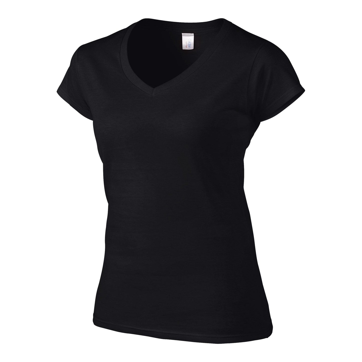 Gildan Softstyle Women's V-Neck T-Shirt Fitted Cotton Tee Various Sizes