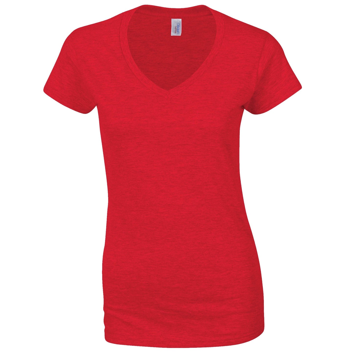 Gildan Softstyle Women's V-Neck T-Shirt Fitted Cotton Tee Various Sizes