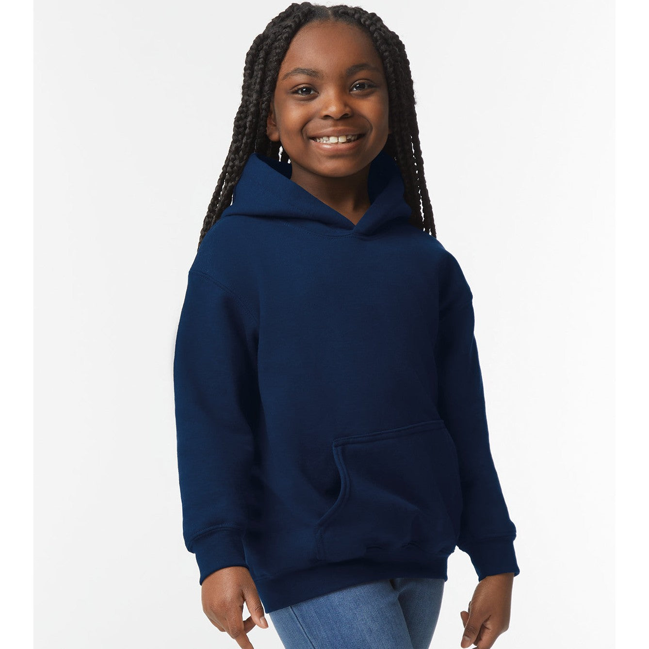 Gildan Heavy Blend Youth Hooded Sweatshirt 50/50 Cotton Polyester Pouch Pocket
