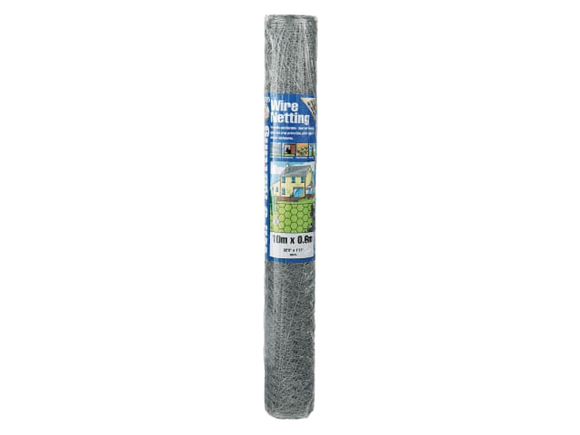 Gardman Galvanised Wire Netting 13mm Hexagon 10m x 0.6m for Garden Fencing