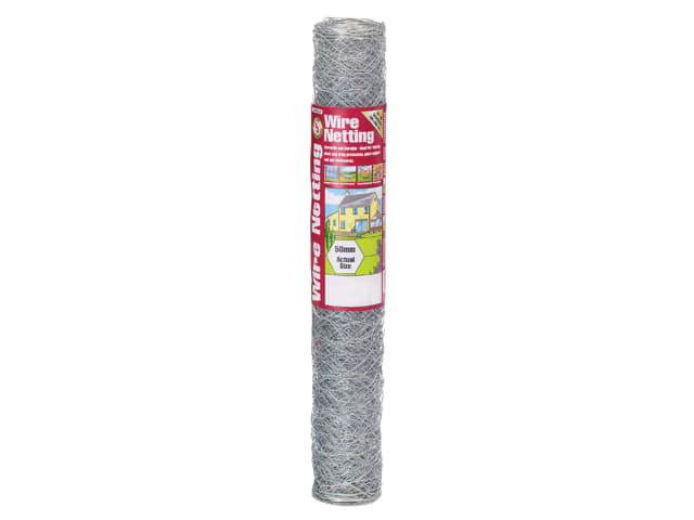 Gardman Galvanised Wire Netting 50mm Hexagon 10m x 0.6m for Garden Fencing