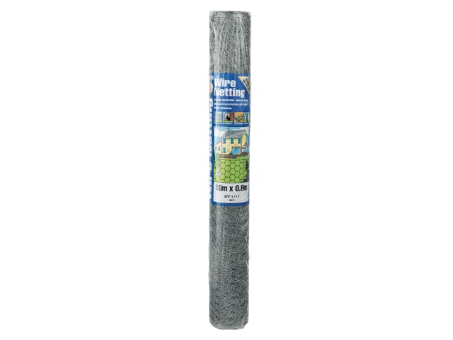 Gardman Galvanised Wire Netting 13mm Hexagon 10m x 0.9m for Garden Fencing