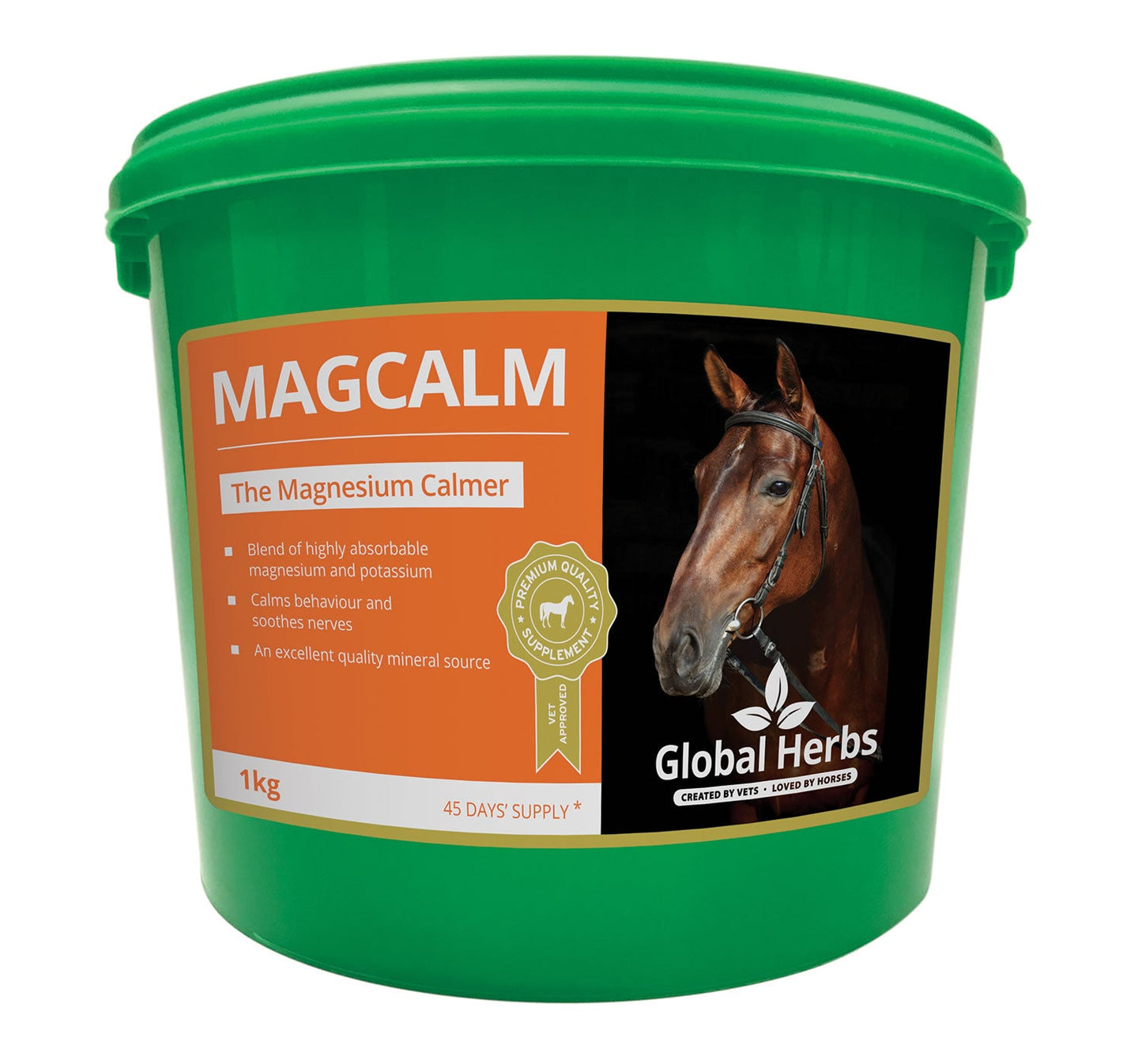 Global Herbs Magcalm Calming Magnesium Supplement for Horses
