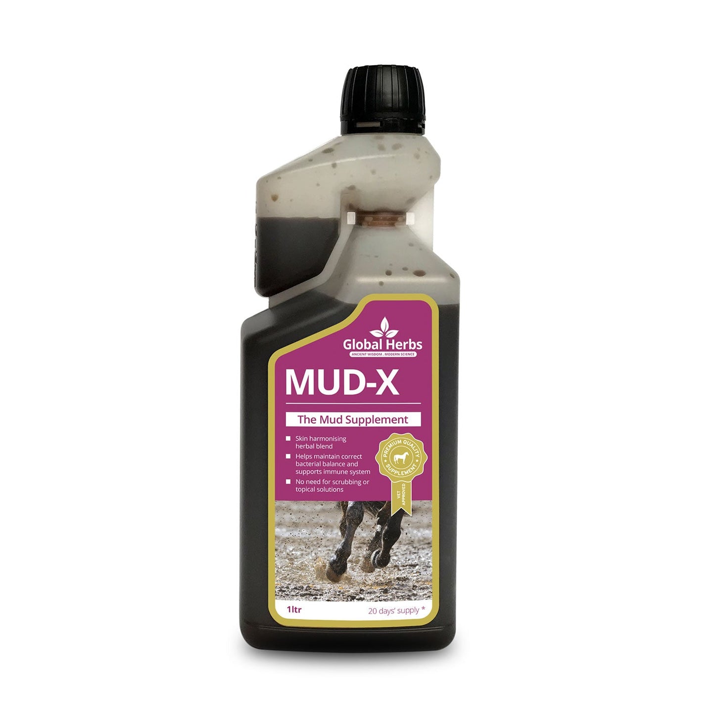 Global Herbs Mud-X Syrup MudX For Horses Skin Support Supplement