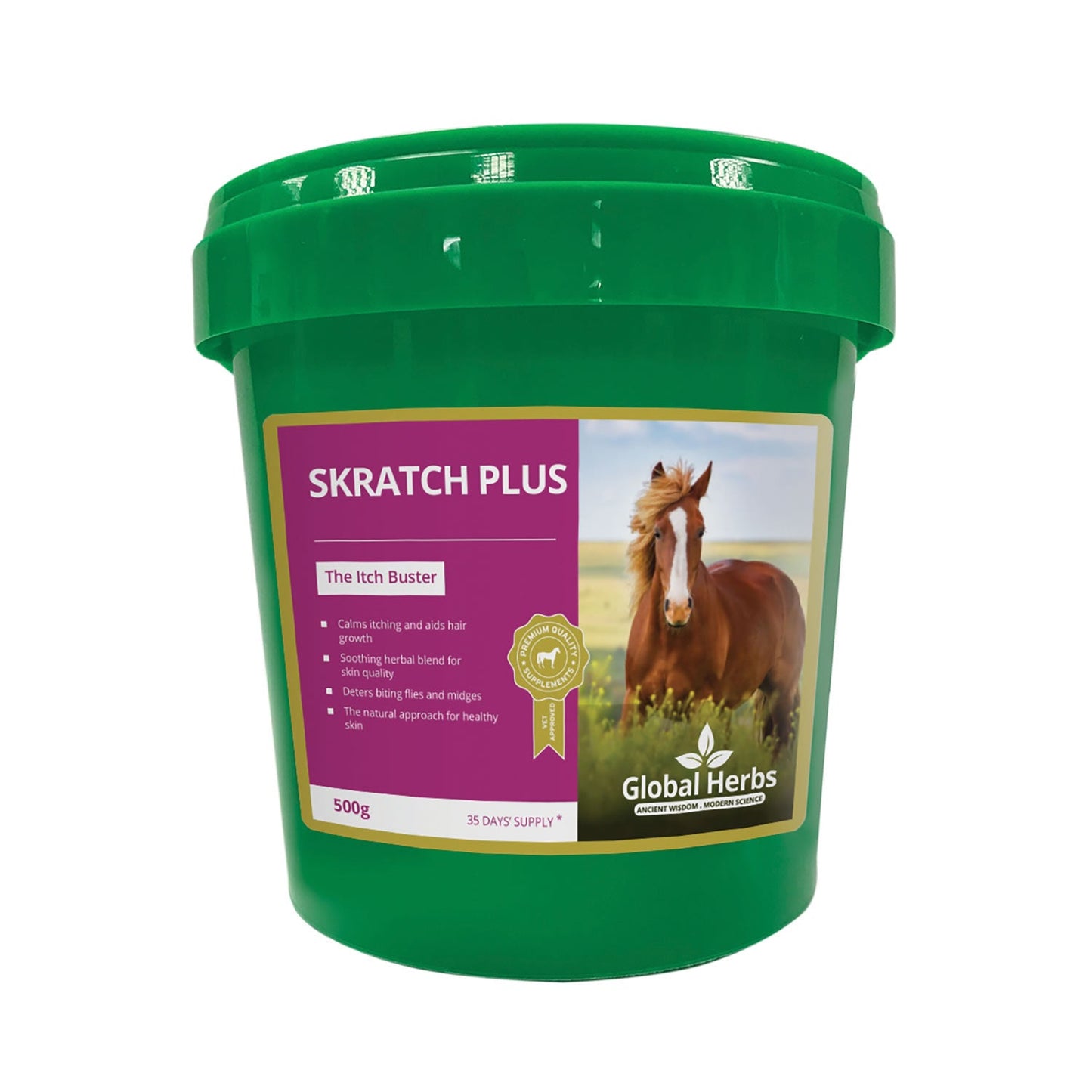 Global Herbs Skratchplus AntiItch Supplement For Horses Skin Care
