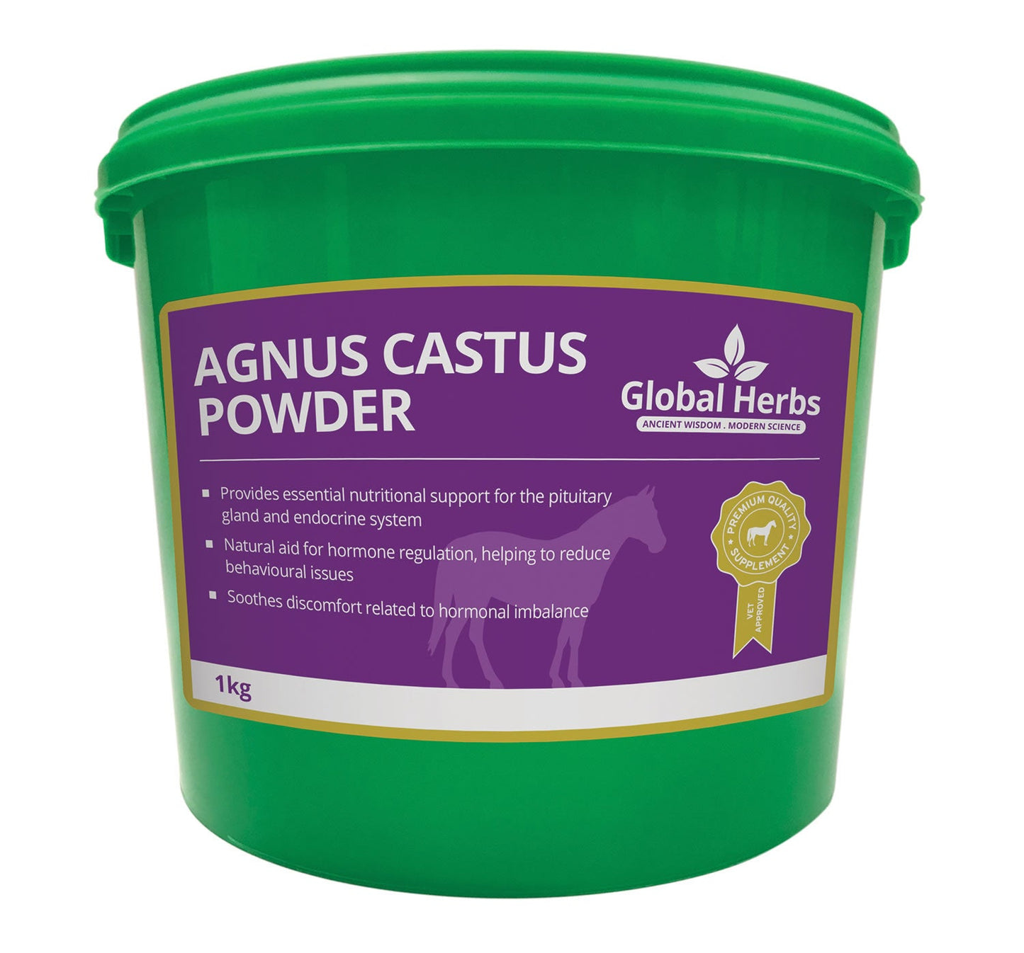 Global Herbs Agnus Castus Powder for Hormone Regulation and Calm Behaviour