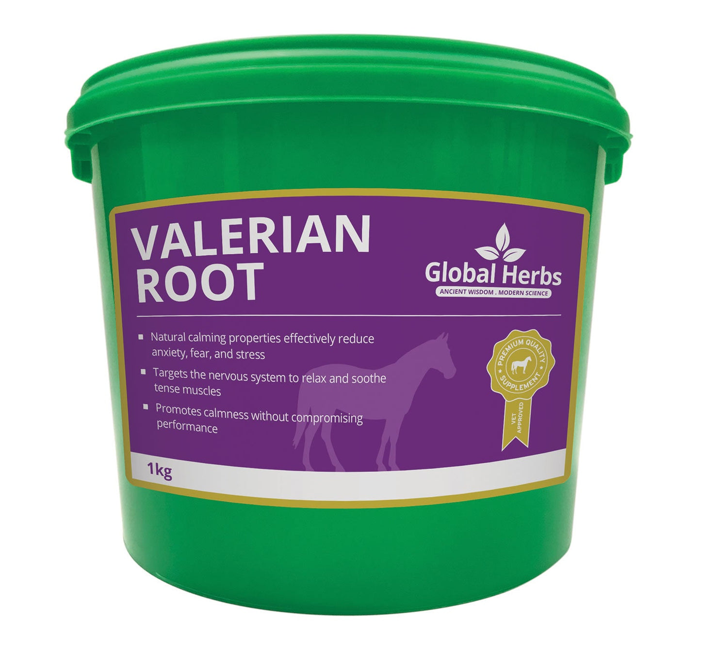 Global Herbs Valerian Root Natural Calming Supplement for Horses