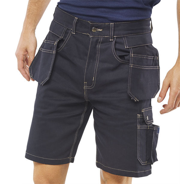Beeswift Grantham Navy Blue Multi-Purpose Pocket Shorts with Tool Pouches