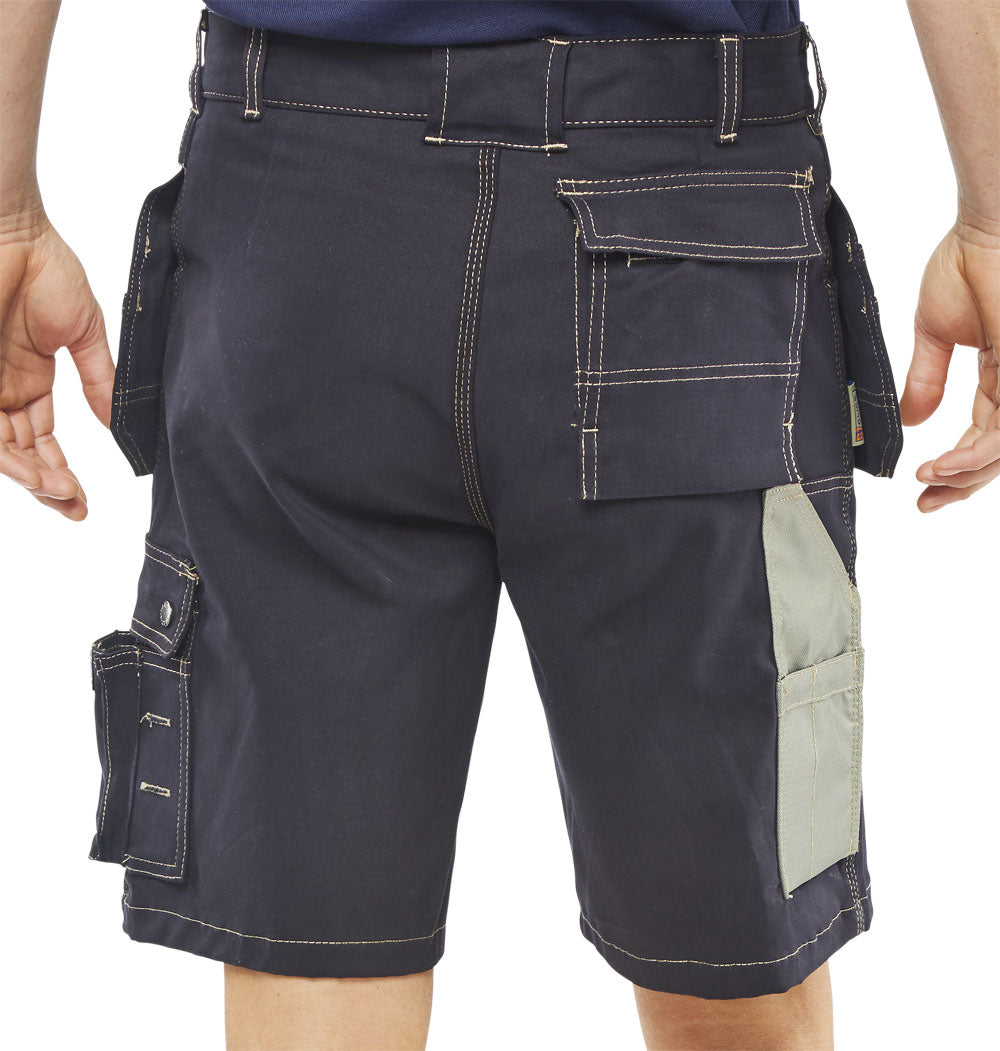 Beeswift Grantham Navy Blue Multi-Purpose Pocket Shorts with Tool Pouches