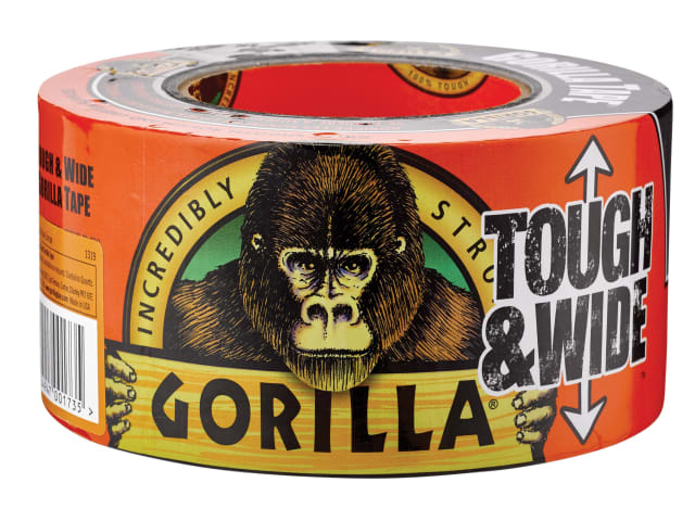 Gorilla Tape Tough & Wide 73mm x 27m Black Double Thick Adhesive Waterproof