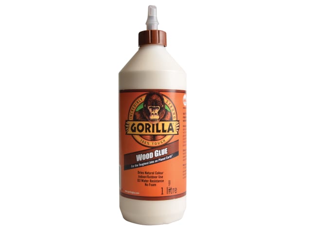 Gorilla PVA Wood Glue 1L Non-Toxic Water Based Indoor Outdoor Use