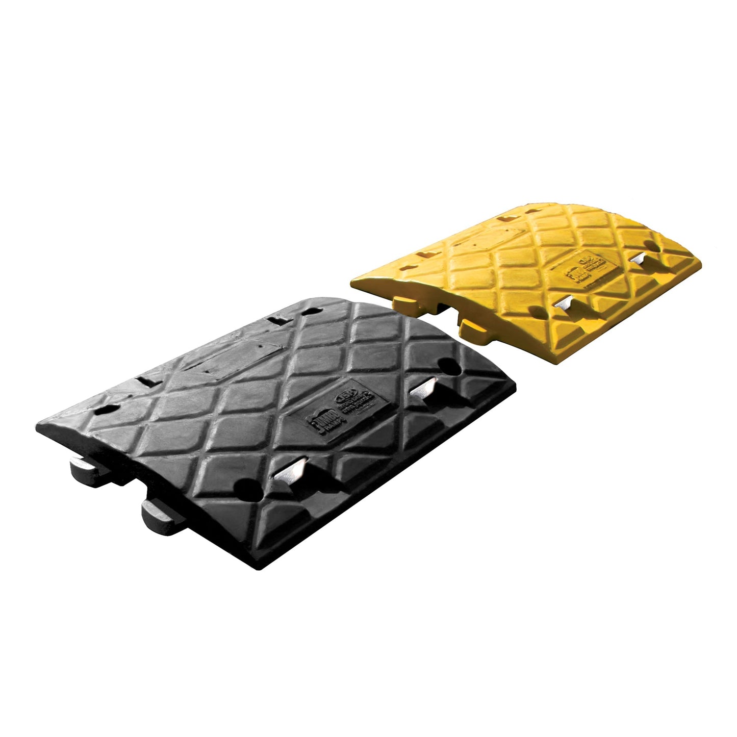 JSP Jumbo 5cm Speed Ramps Pair 10MPH 16KM/H Reflectors Cable Channel