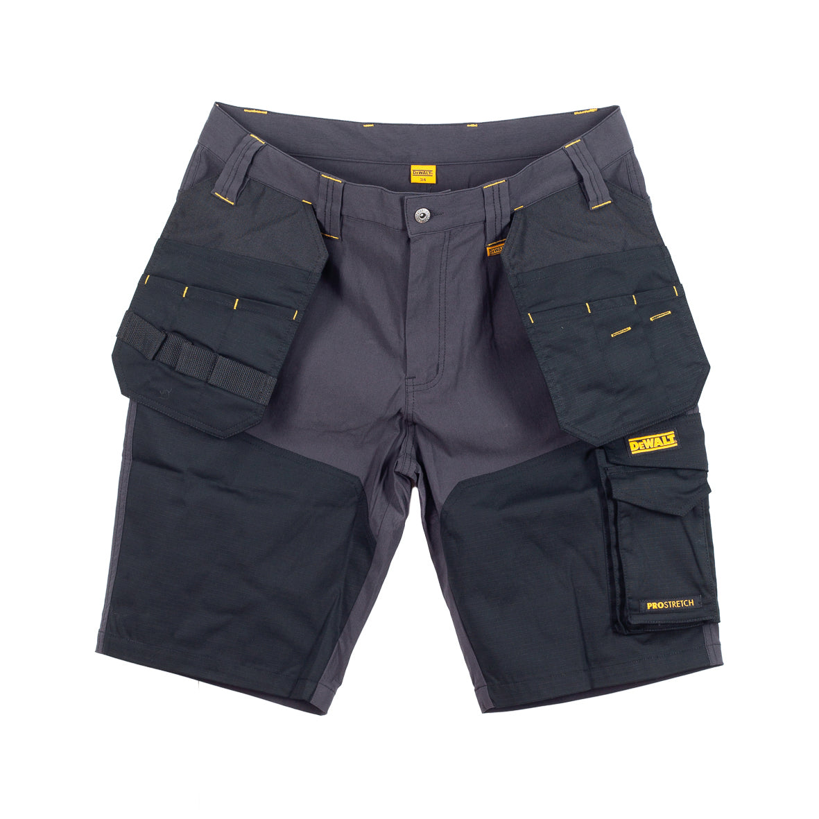 DeWalt Hamden Holster Work Shorts Grey Black Twin Pockets Comfortable Durable