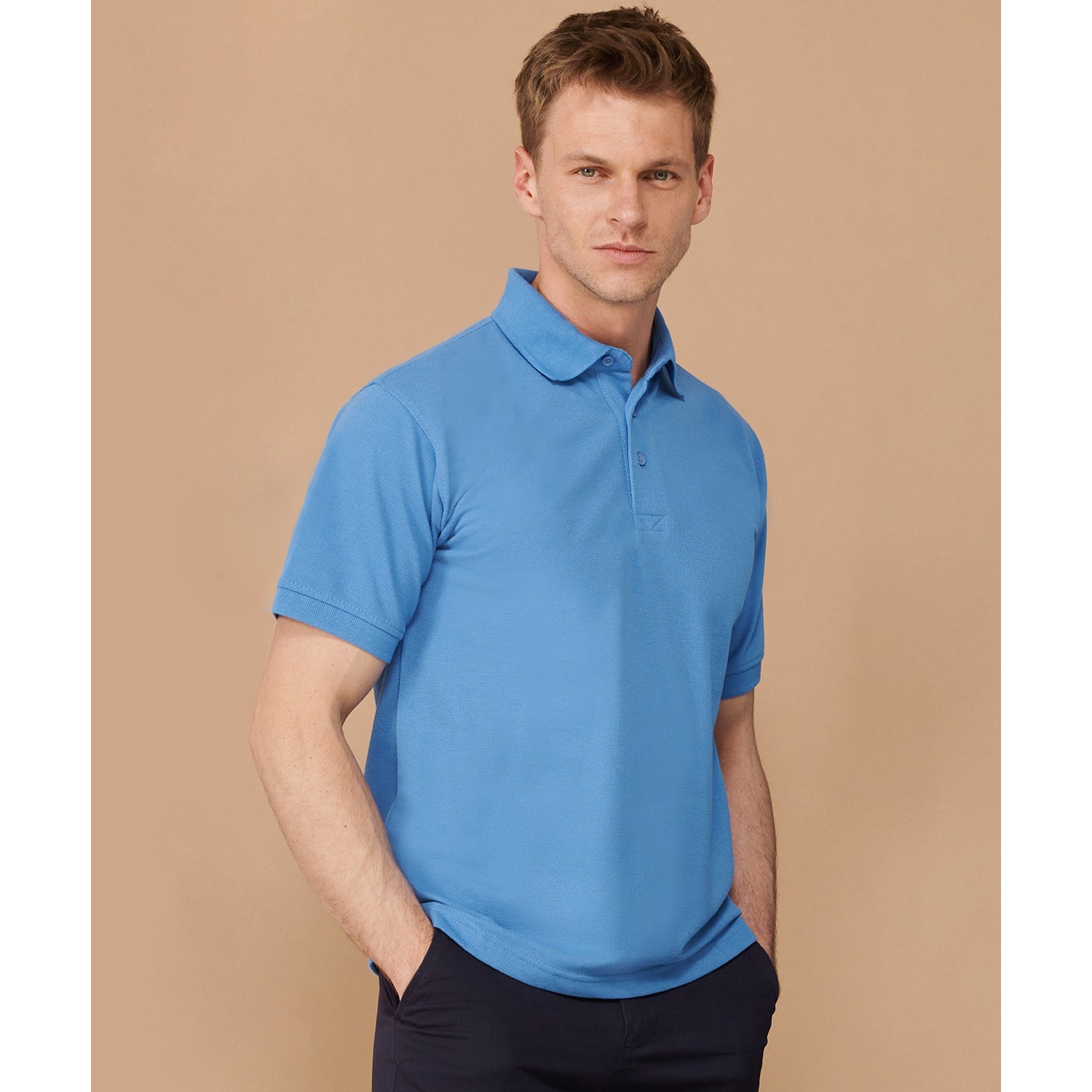 Henbury Classic PiquÃ© Polo Shirt 65/35 Lavender Workwear Modern Fit Size XS-5XL