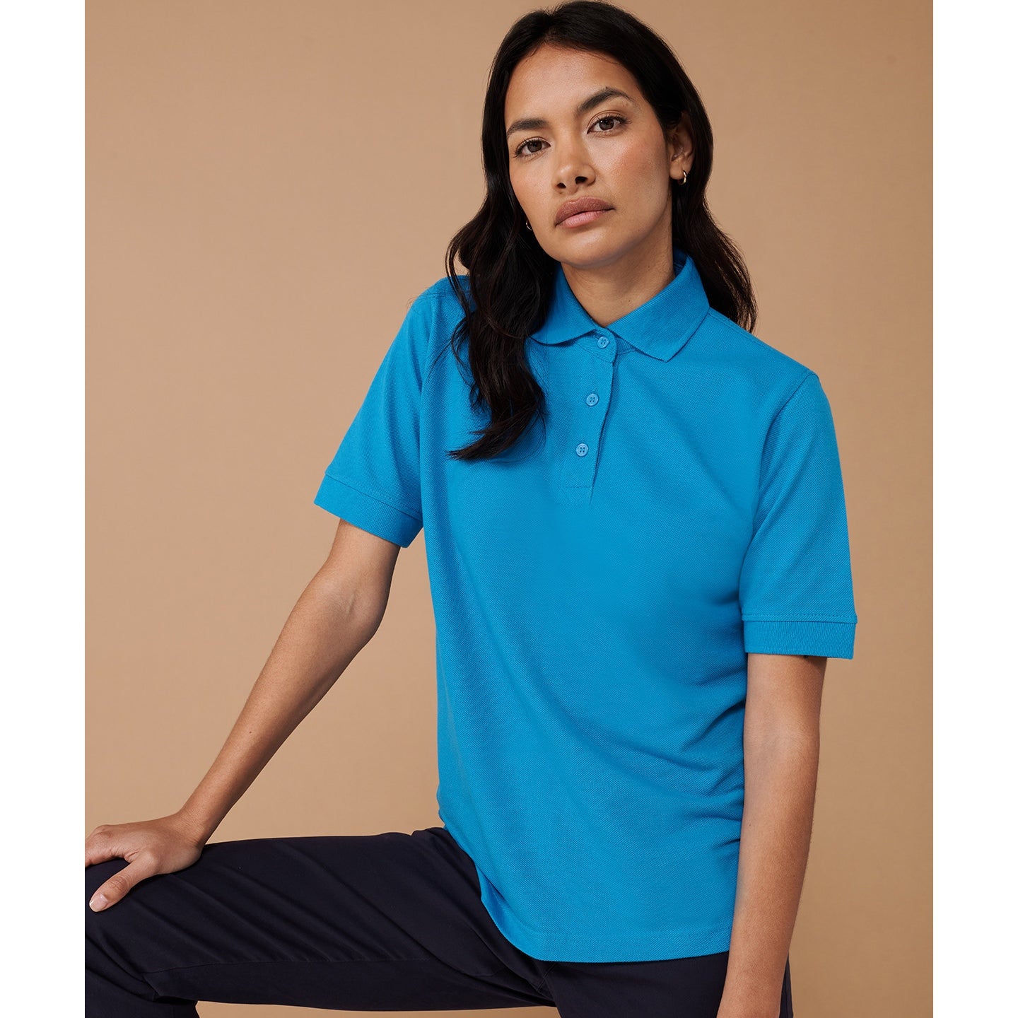 Henbury Women's 65/35 Polo Shirt Modern Fit Washable 60Â°C Workwear Top