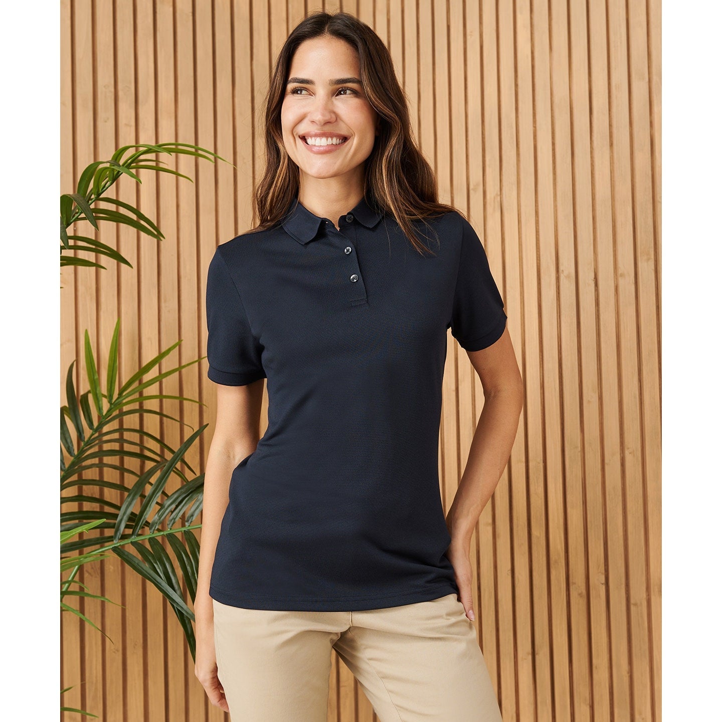 Henbury Women's Recycled Polyester Polo Shirt Eco-Friendly Wicking Fit