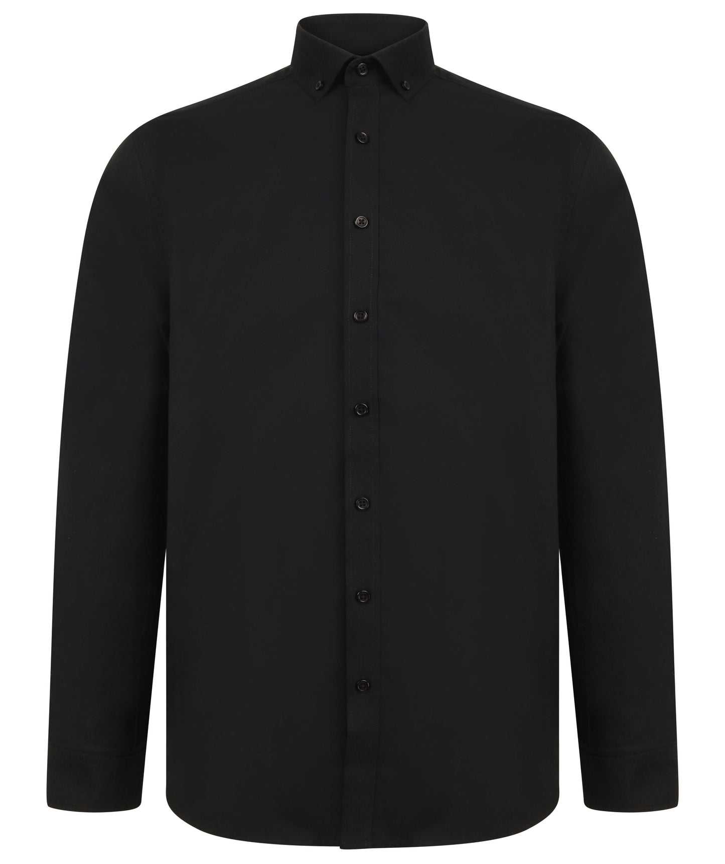Henbury Modern Long Sleeve Oxford Shirt Wrinkle Resistant Tag Free Fit Options