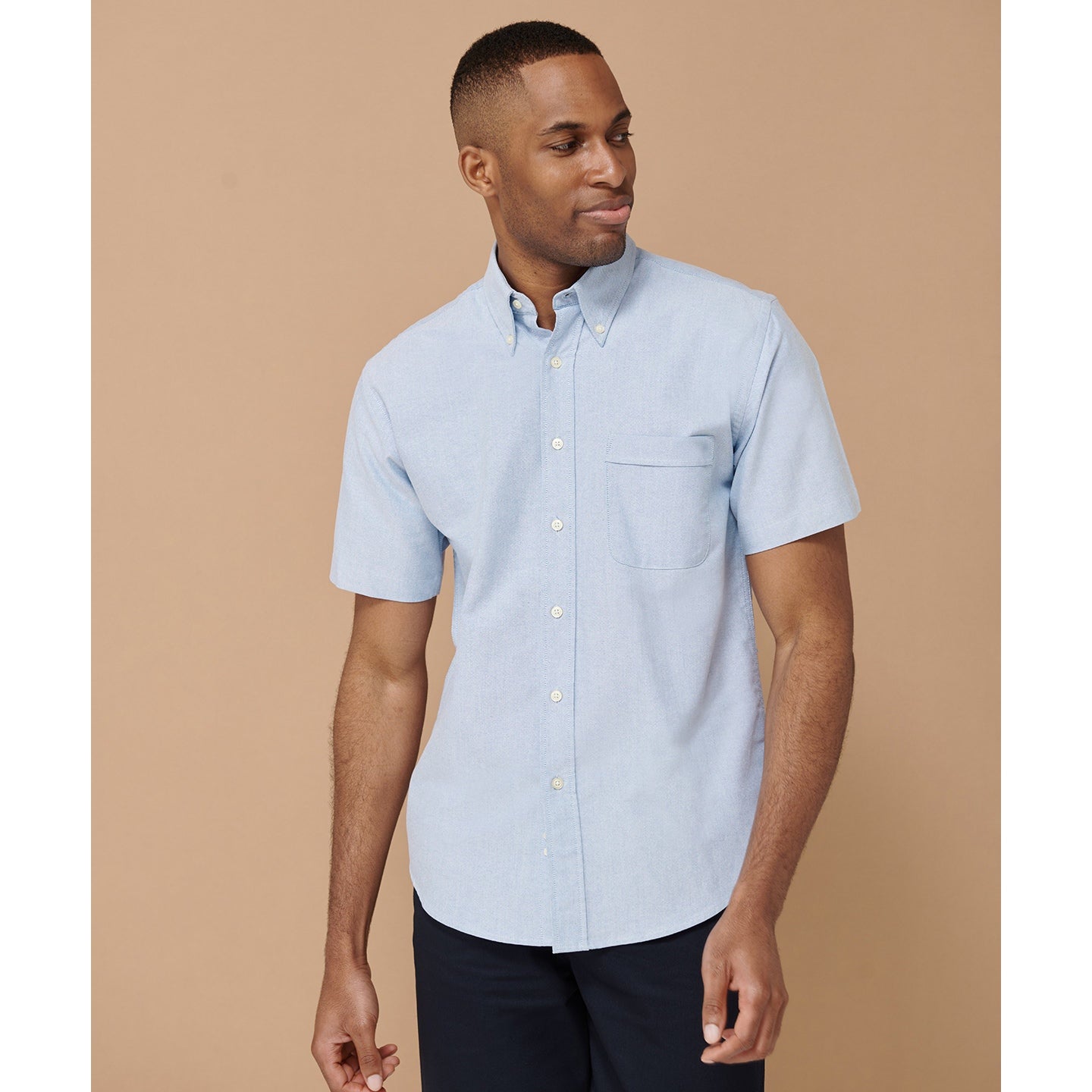 Henbury Classic Fit Short Sleeve Oxford Shirt Wrinkle-Resistant Corporate Wear