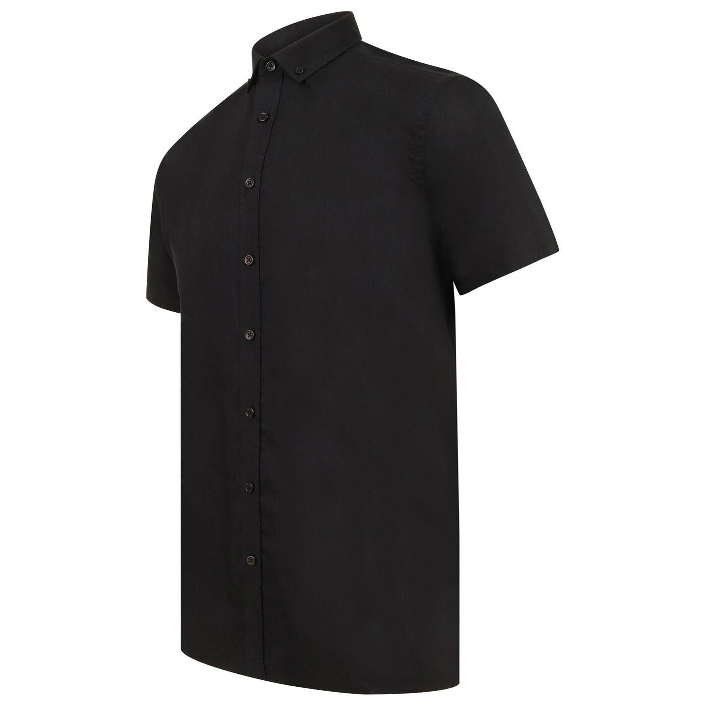 Henbury Modern Short Sleeve Oxford Shirt Regular Fit Wrinkle-Resistant Cotton