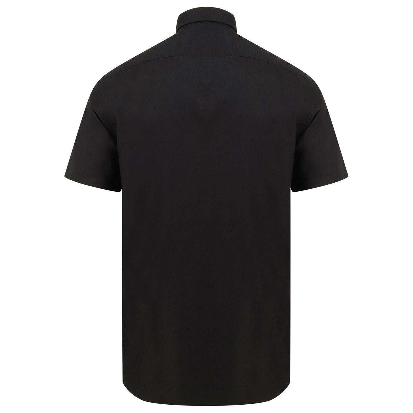 Henbury Modern Short Sleeve Oxford Shirt Regular Fit Wrinkle-Resistant Cotton