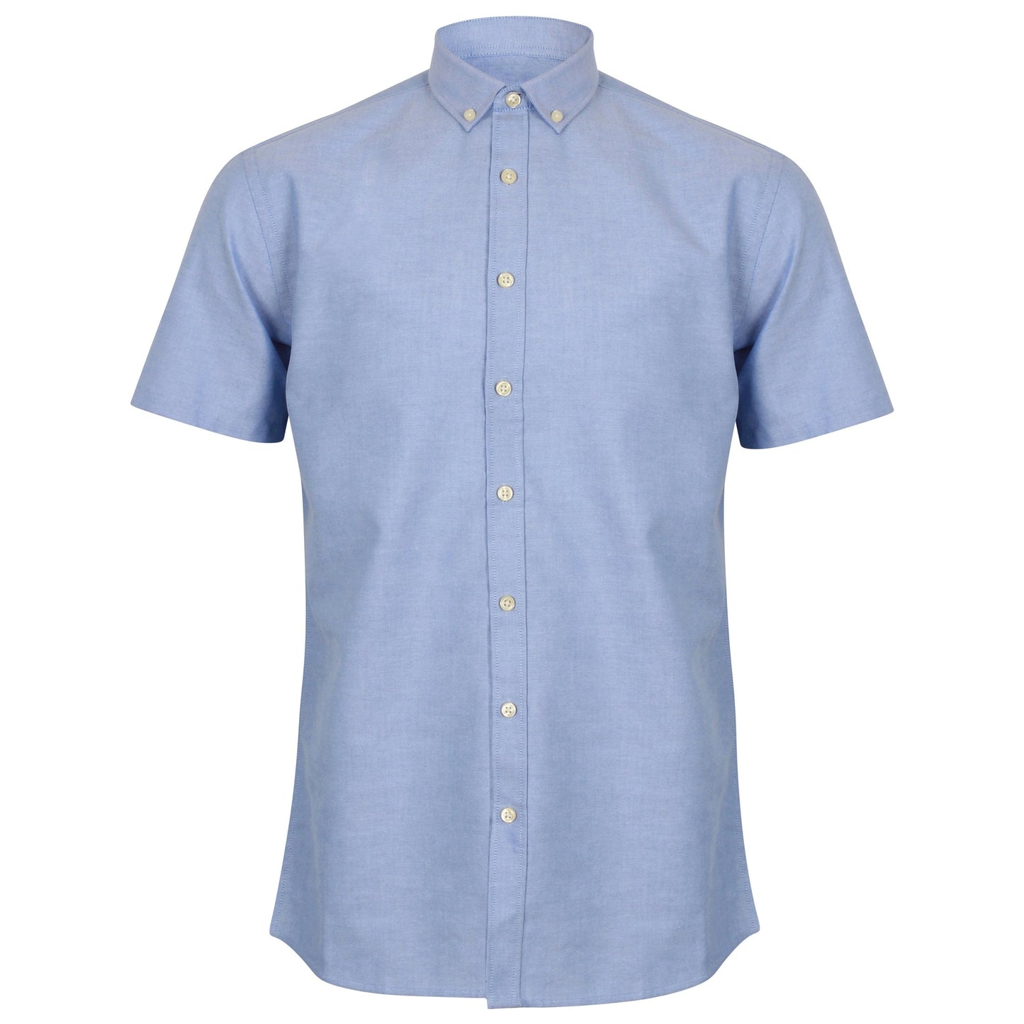 Henbury Modern Short Sleeve Oxford Shirt Regular Fit Wrinkle-Resistant Cotton