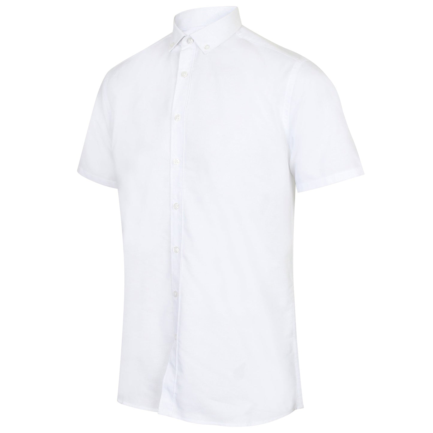 Henbury Modern Short Sleeve Oxford Shirt Regular Fit Wrinkle-Resistant Cotton