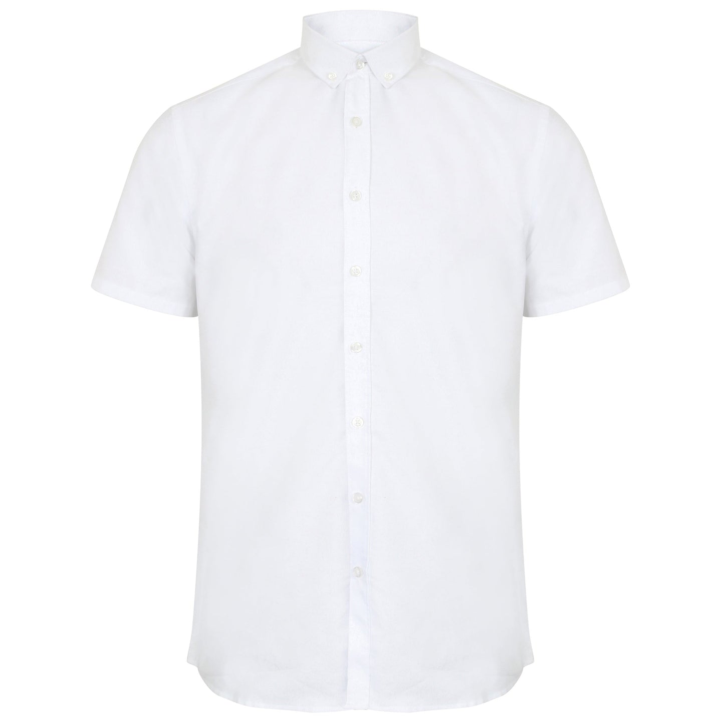 Henbury Modern Short Sleeve Oxford Shirt Regular Fit Wrinkle-Resistant Cotton