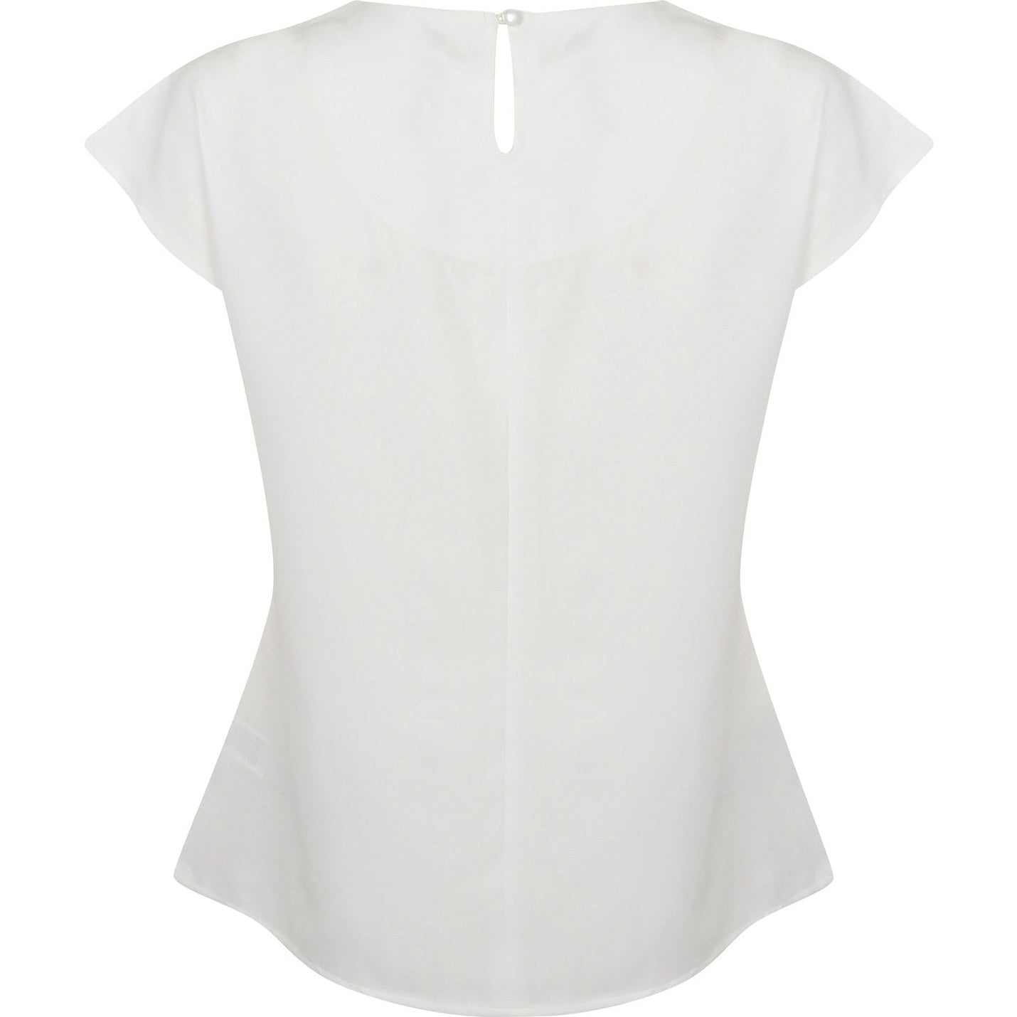 Henbury Women's Pleat Front Blouse Short Sleeve Keyhole Back Cool Comfort