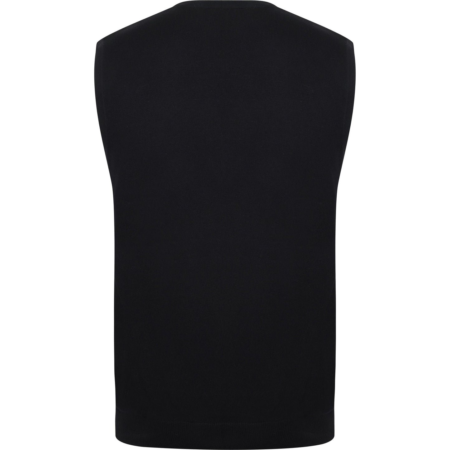 Henbury Sleeveless V-Neck Jumper Fine Knit 50% Cotton 50% Acrylic Various Sizes