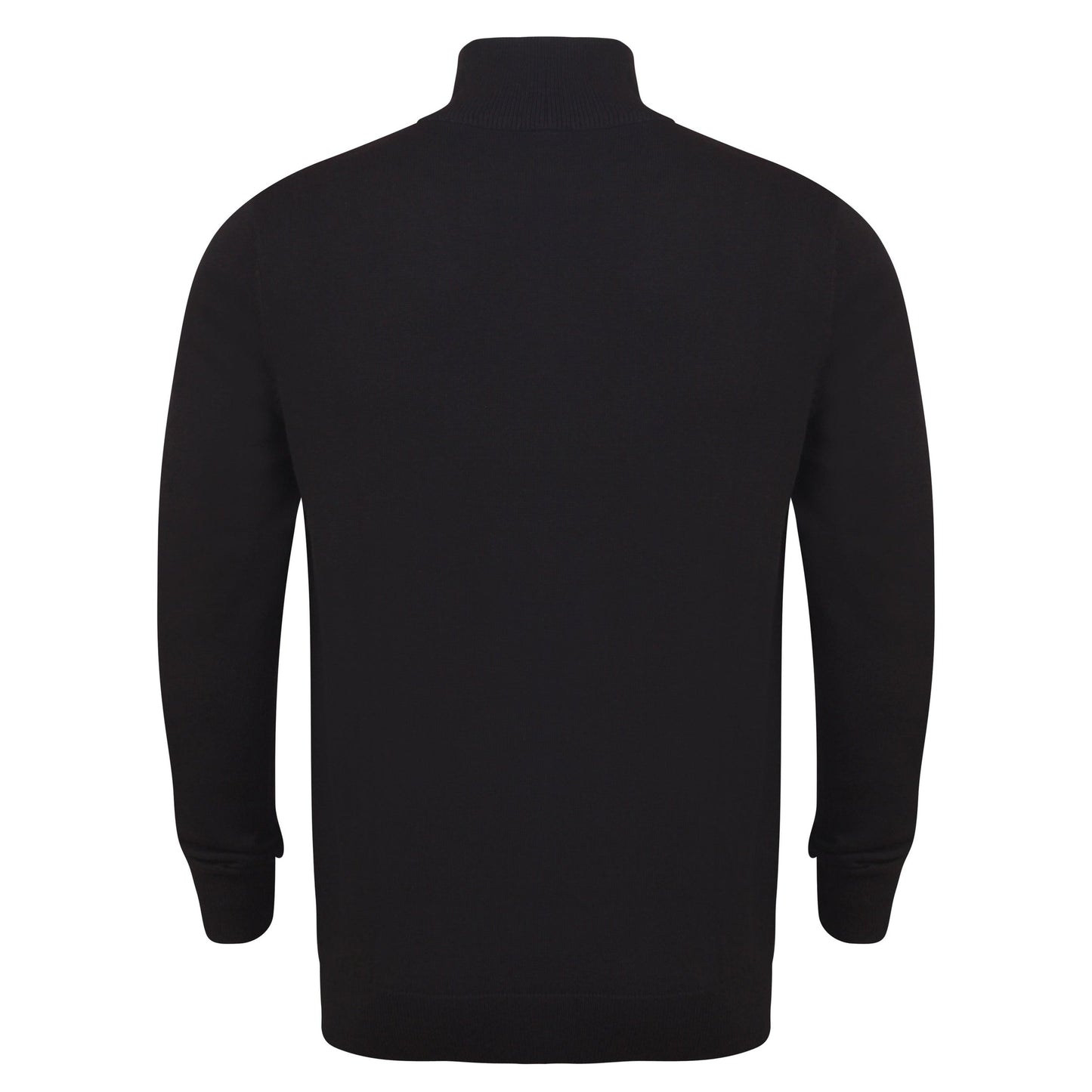 Henbury 1/4 Zip Jumper Fine Knit Cotton Acrylic Corporate Casual Sweater