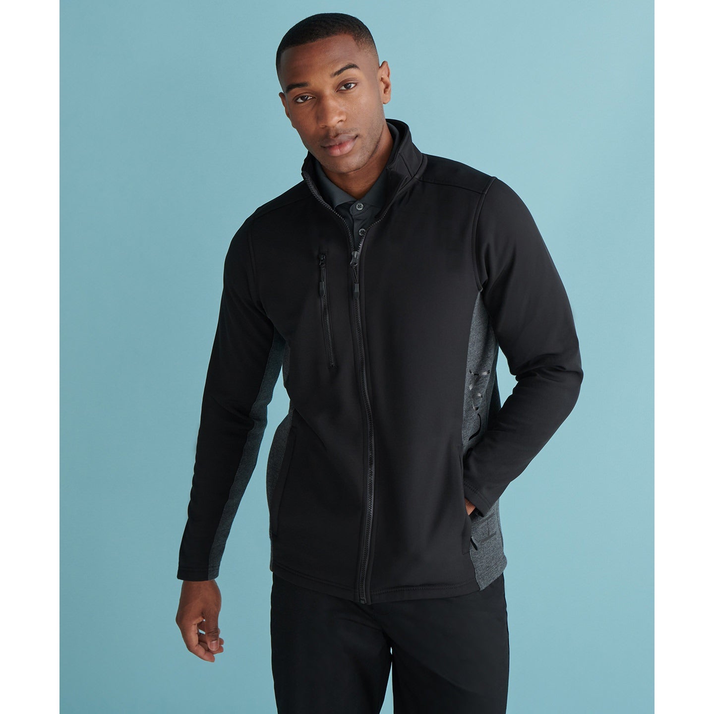 Henbury Unisex Softshell Jacket with Contrast Panels and Concealed Pockets
