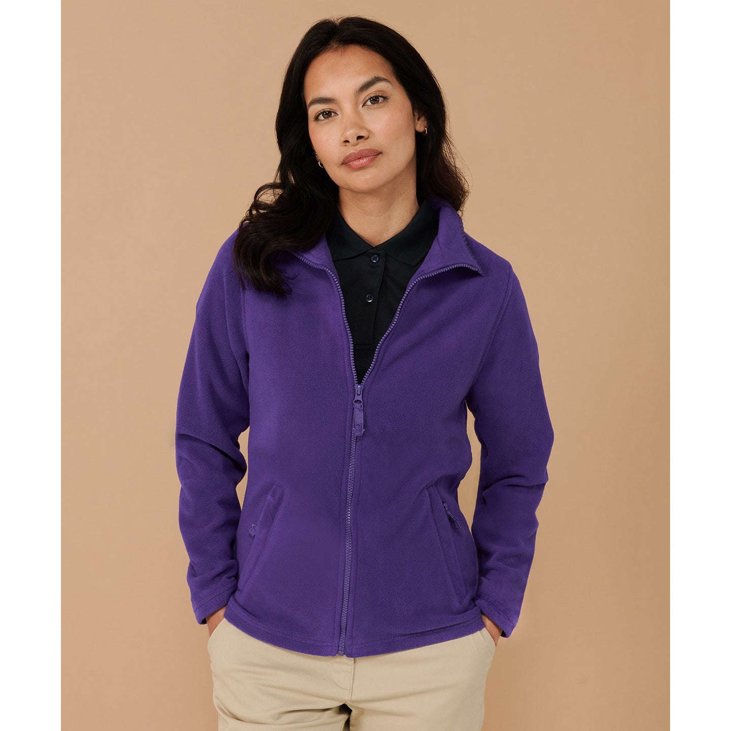 Henbury Women's Microfleece Jacket Full Zip Soft Warm Anti-Pill Polyester